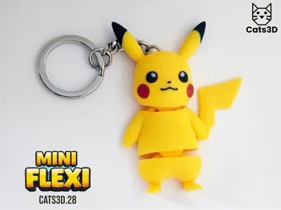 Pikachu Mini Flexi  Articulated Keychain Figure