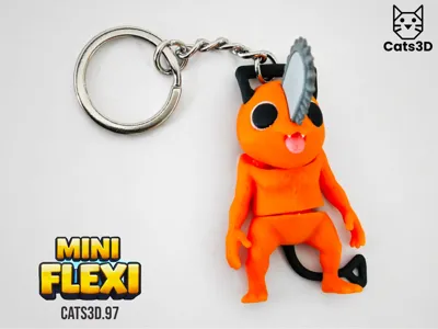 Pochita ChainSaw Man - Mini Flexi Keychain