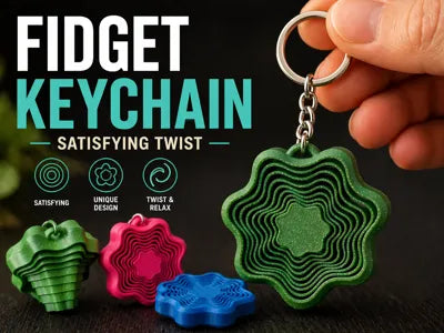 Satisfying Flower Keychain  Hypnotic Layers