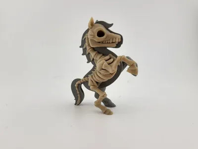 Skeleton Horse Figure 3D Printed Half Bone Design