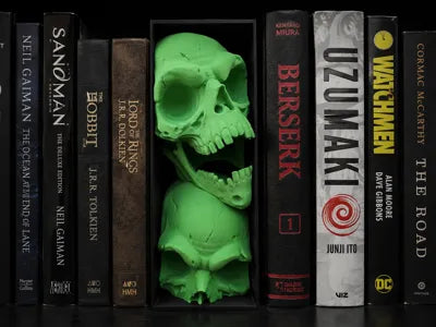 Skull Book Nook  Gothic Horror Bookshelf Insert