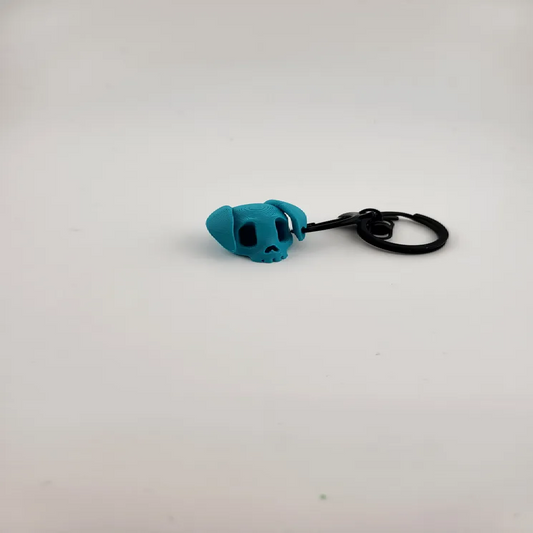 Tiny Puppy Skull Keychain kawaii dog
