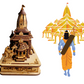 Ram Mandir 3D Model With Led Light (L 6.4xB 4xH 6.4 inch)