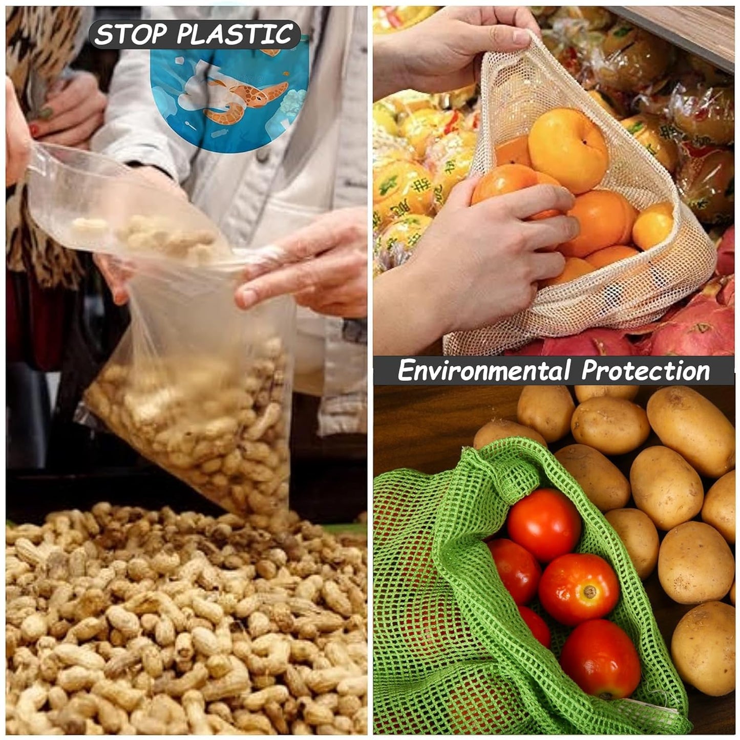 Cotton Vegetable Storage Bags