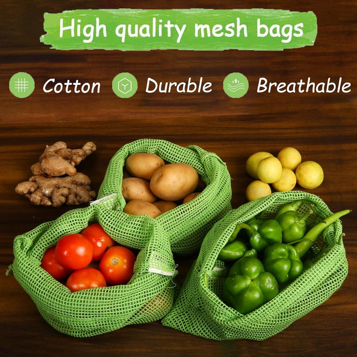 Cotton Vegetable Storage Bags