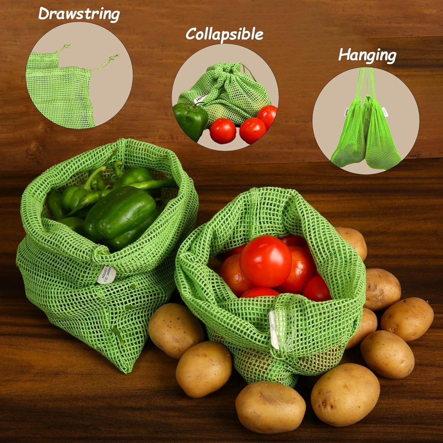 Cotton Vegetable Storage Bags