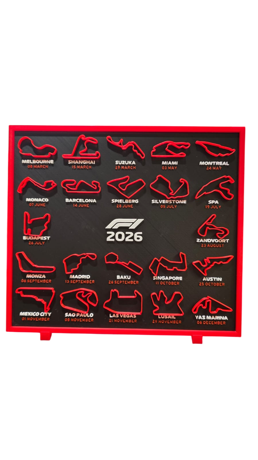 3D PRINTED F1 CALENDAR STAND 2026