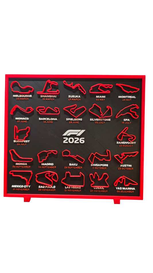 3D PRINTED F1 CALENDAR STAND 2026