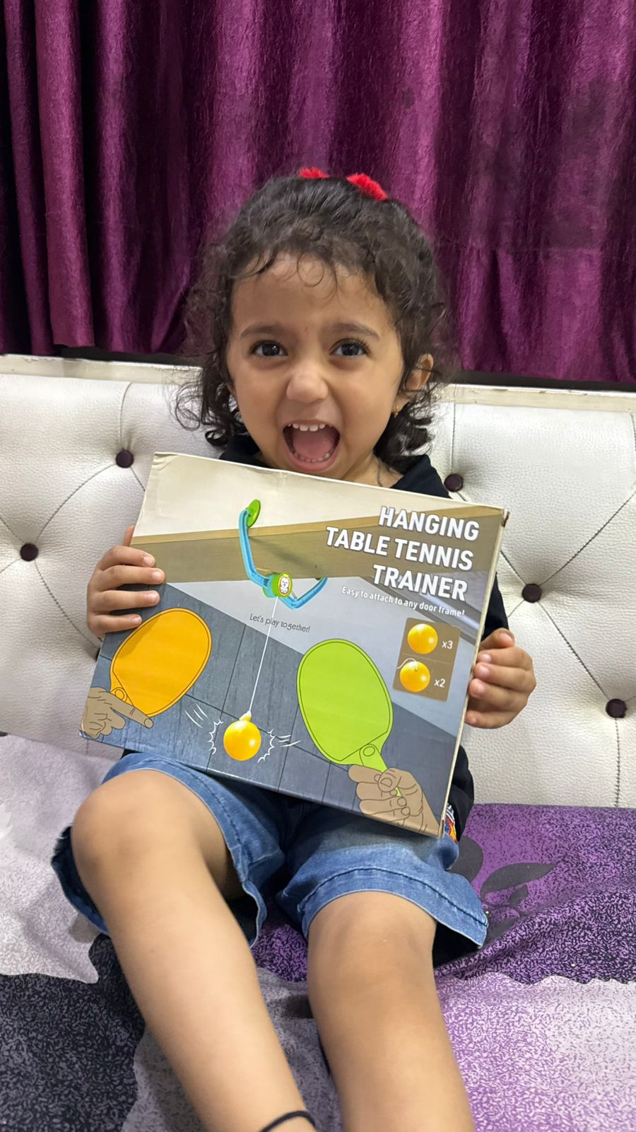 Indoor Hanging Table Tennis Set - Portable Ping Pong Fun for Any Room