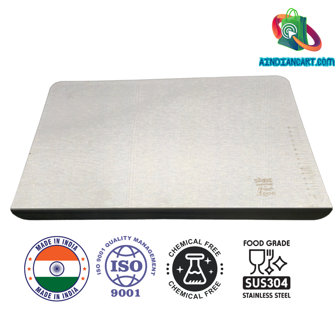 Stainless Steel Chopping Board & Kitchen Countertop-41 x 31 Cm (Original Big Size)