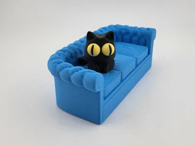 cat on sofa hypnotic decoration desk