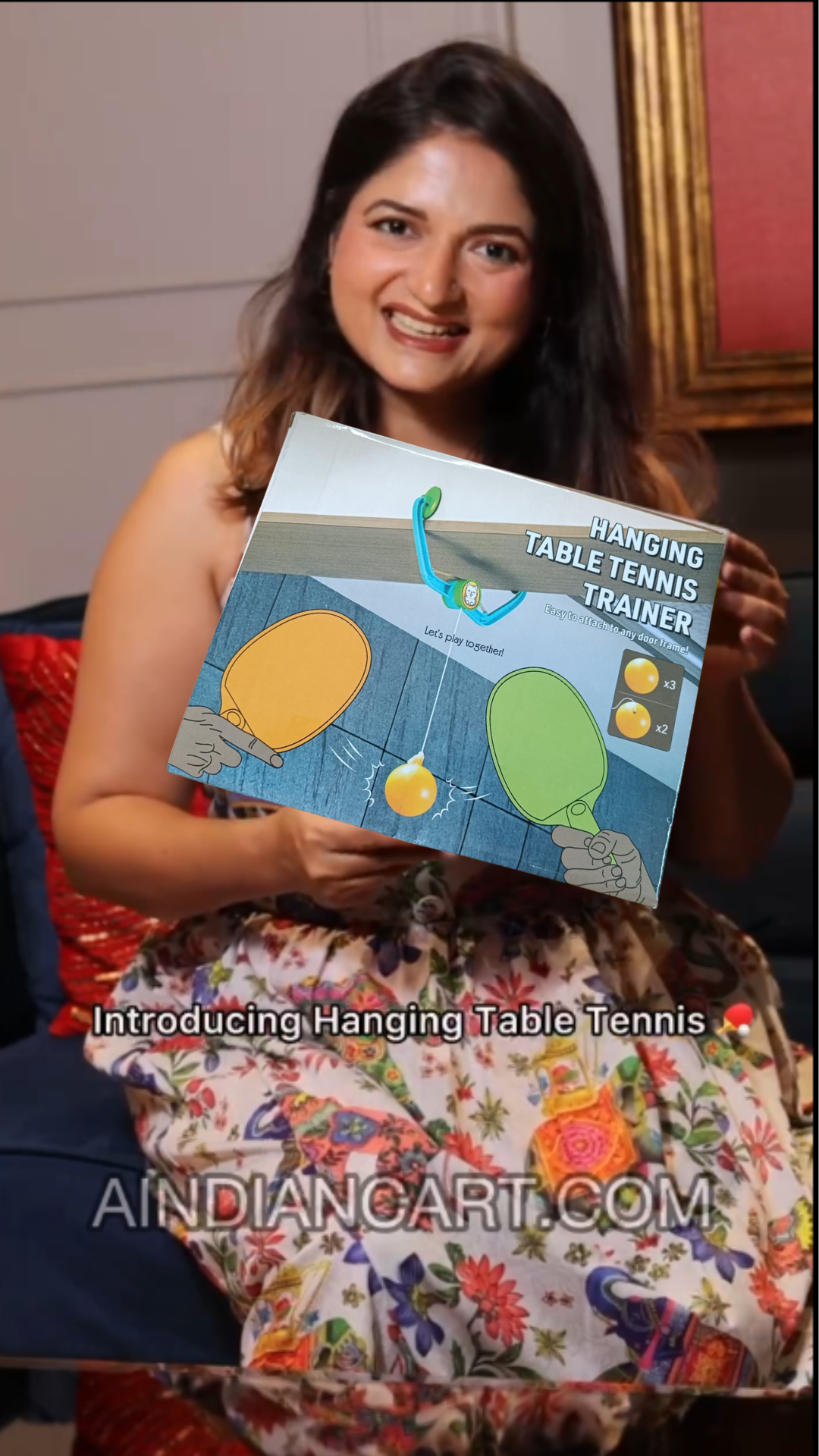 Indoor Hanging Table Tennis Set - Portable Ping Pong Fun for Any Room