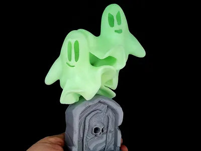 kawaii ghost and skull toon cute sweet tomb
