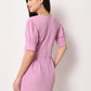 TRENDARREST Women's Polyester Lilac Overlap Short Dress
