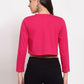 Style Quotient Women Fuchsia Pink Crop Shrug
