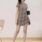 Rigo Women Animal Print Short Sleeve Drawstring Bodycon Dress