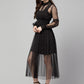 Women's Net Embroidered Drop Waist Dress