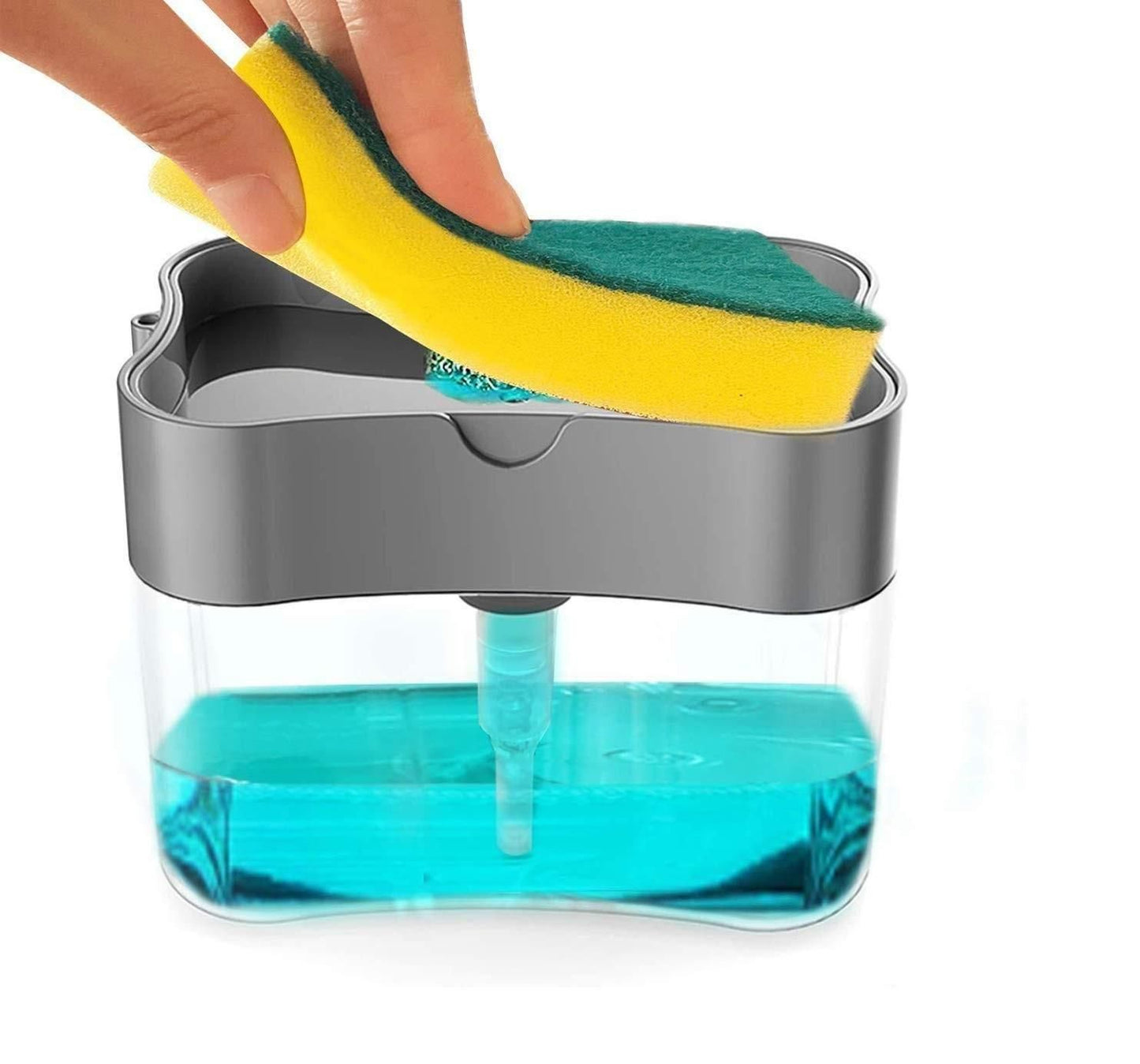 Liquid Soap Dispenser with Sponge Holder - 2-in-1