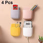 Wall Mounted Holder- Pcs Multicolored Wall Mounted Storage Case for TV Remote, AC Remote, Mobile Phone Plug Holder (Multicolor, 4 Pcs Set)