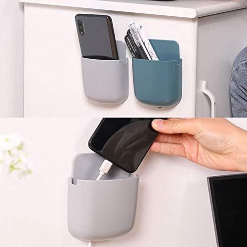 Wall Mounted Holder- Pcs Multicolored Wall Mounted Storage Case for TV Remote, AC Remote, Mobile Phone Plug Holder (Multicolor, 4 Pcs Set)
