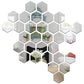 3D Acrylic Hexagon Mirror Wall Stickers(Set of 31)