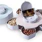 5 Compartments Flower Candy Box Serving Rotating Tray Dry Fruit 1 Piece Spice Set (Plastic, Green)